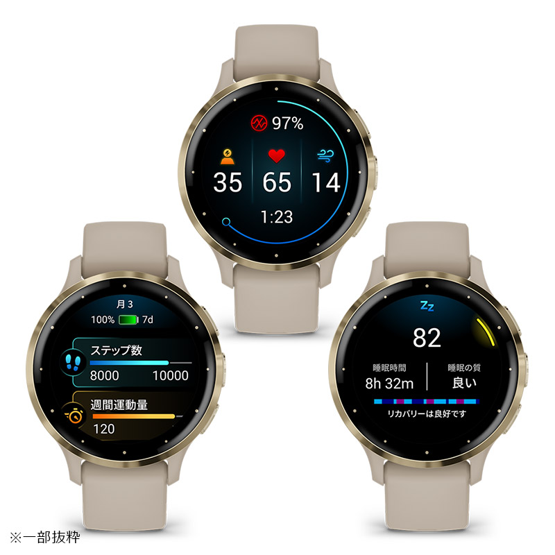 GARMIN Venu 3S French Gray / Cream Gold ガーミン ヴェニュー 3S