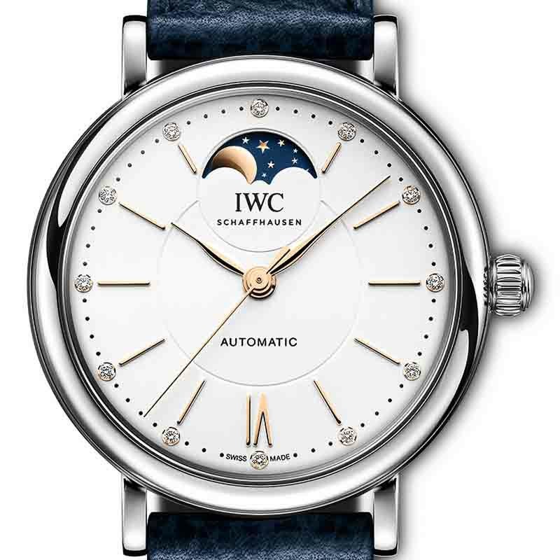 【OH済】 アイダブリューシー 【IWC】 ポートフィノオートマティックムーンフェイズ 37 IW459001 レディース ホワイトシェル ステンレススティール 腕時計 時計 PORTOFINO AUTOMATIC MOONPHASE 37 SS ダイヤモンドベゼル【中古】 IWC PORTOFINO AUTOMATIC MOON PHASE 37 アイ・ダブリュー・シー