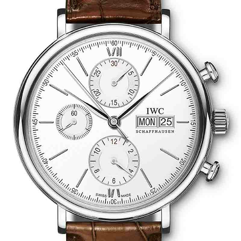 IWC アイダブリューシー IW391027 ポートフィノ クロノグラフ 腕時計 SS アリゲーター メンズ [中古] IWC PORTOFINO CHRONOGRAPH アイ・ダブリュー・シー ポートフィノ