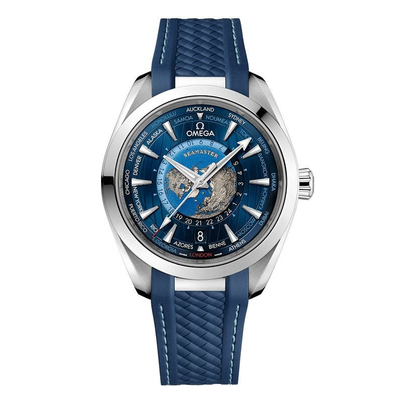 OMEGA SEAMASTER AQUA TERRA WORLDTIMER OMEGA CO-AXIAL MASTER CHRONOMETER オメガ シーマスター アクアテラ ワールドタイマー オメガ コーアクシャル マスター クロノメーター 220.12.43.22.03.001