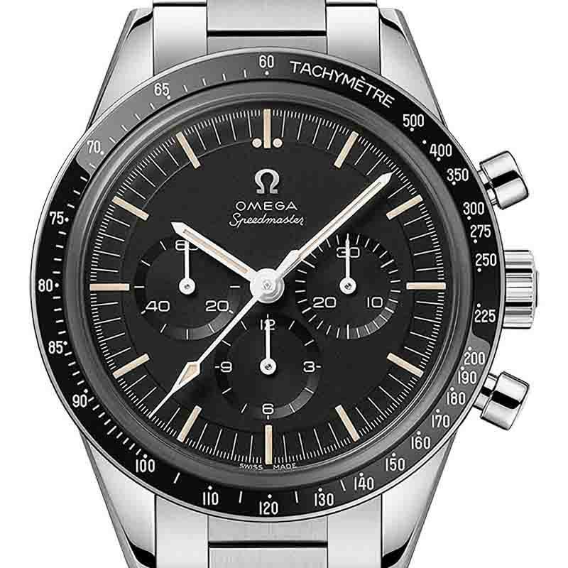 本物 OMEGA オメガ スピードマスター オートマチック クロノグラフ メンズ腕時計 SS×ブラック文字盤 ジャンク品 不動 OMEGA SPEEDMASTER DARK SIDE OF THE MOON CO-AXIAL CHRONOGRAPH 44.25