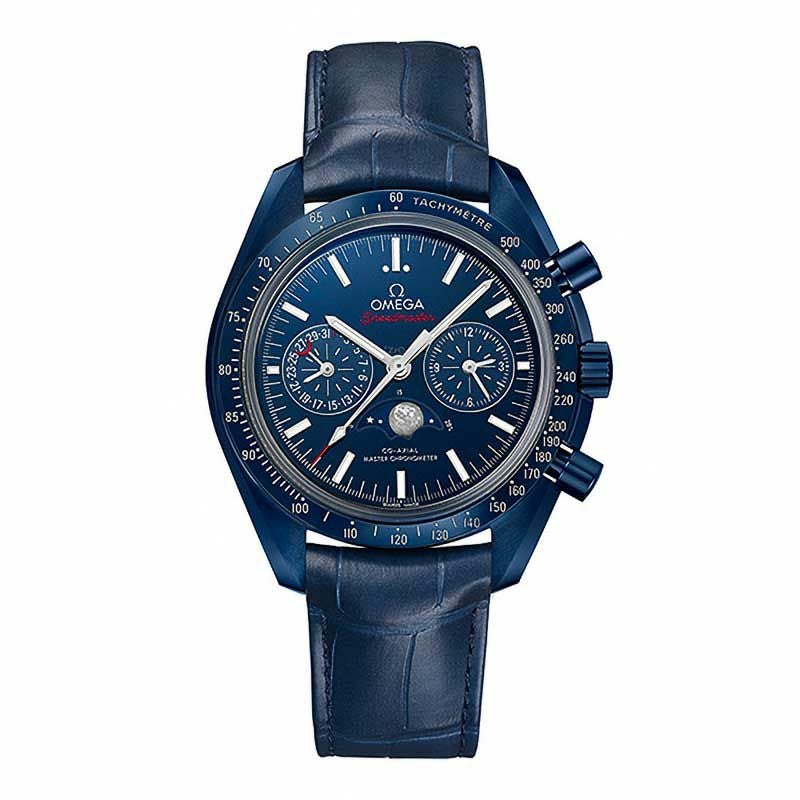 OMEGA SPEEDMASTER MOONWATCH CO-AXIAL MASTER CHRONOMETER MOONPHASE CHRONOGRAPH 44.25MM オメガ スピードマスター ムーンフェイズ コーアクシャル マスター クロノメーター ムーンフェイズ クロノグラフ 44.25MM ブルー サイド オブ ザ ムーン 304.93.44.52.03.001