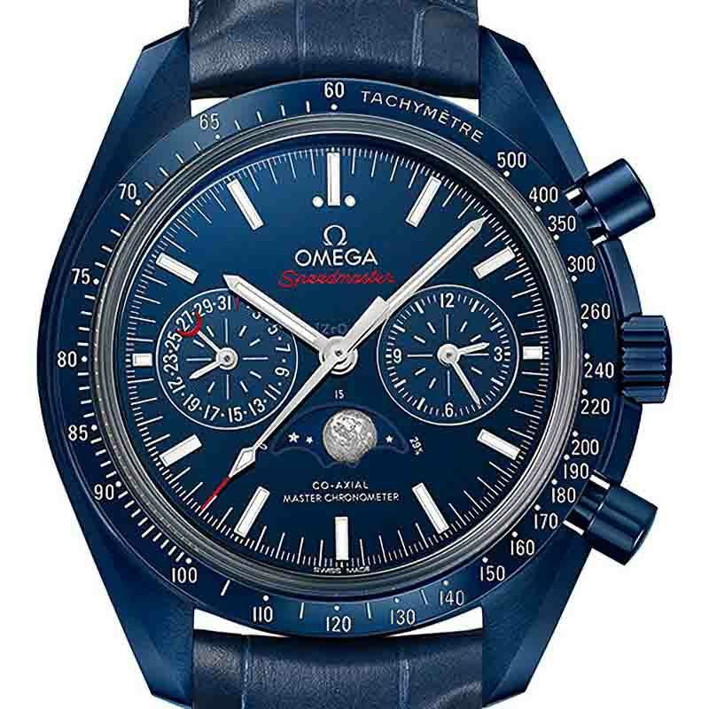 OMEGA SPEEDMASTER MOONWATCH CO-AXIAL MASTER CHRONOMETER MOONPHASE CHRONOGRAPH 44.25MM オメガ スピードマスター ムーンフェイズ コーアクシャル マスター クロノメーター ムーンフェイズ クロノグラフ 44.25MM ブルー サイド オブ ザ ムーン 304.93.44.52.03.001