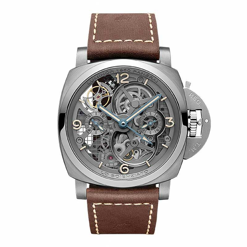 PANERAI LO SCIENZIATO - LUMINOR 1950 TOURBILLON GMT TITANIO - 47MM