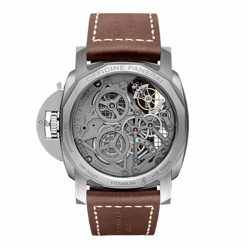 PANERAI LO SCIENZIATO - LUMINOR 1950 TOURBILLON GMT TITANIO - 47MM 