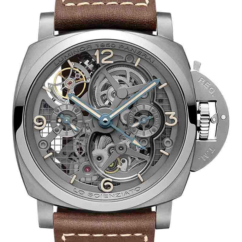 PANERAI LO SCIENZIATO - LUMINOR 1950 TOURBILLON GMT TITANIO - 47MM パネライ ロ シェンツィアート ルミノール 1950 トゥールビヨン GMT チタニオ 47mm PAM00578