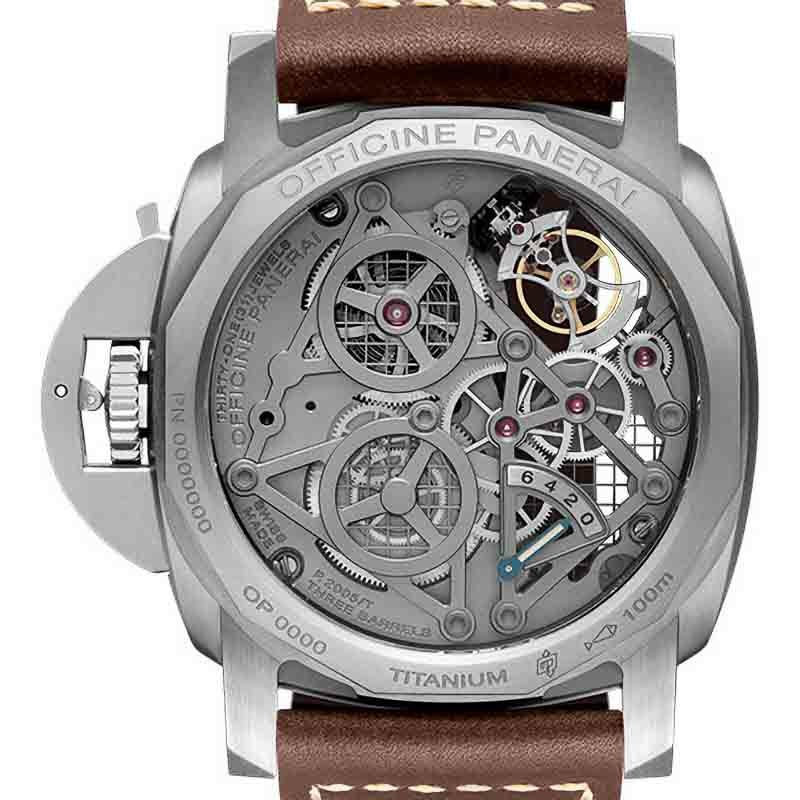 PANERAI LO SCIENZIATO - LUMINOR 1950 TOURBILLON GMT TITANIO - 47MM