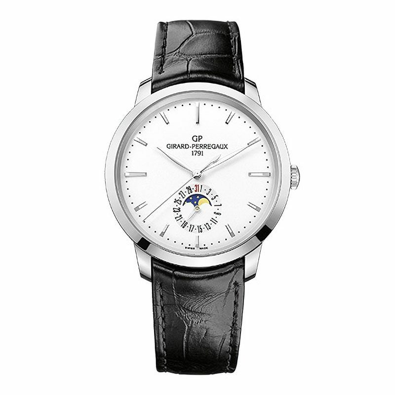 GIRARD PERREGAUX 1966 DATE AND MOON PHASES ジラール・ペルゴ 1966 デイト＆ムーンフェイズ 49545-11-131-BB60