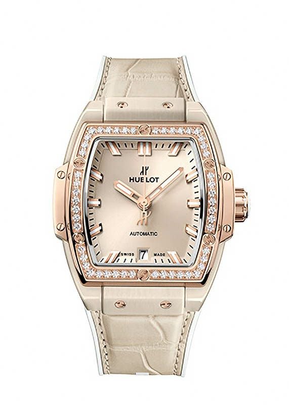 HUBLOT SPIRIT OF BIG BANG BEIGE CERAMIC KING GOLD DIAMONDS ウブロ