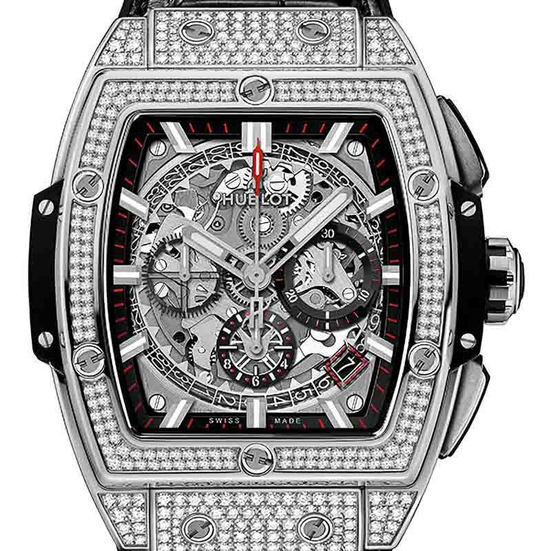 HUBLOT SPIRIT OF BIG BANG TITANIUM PAVE ウブロ スピリット オブ