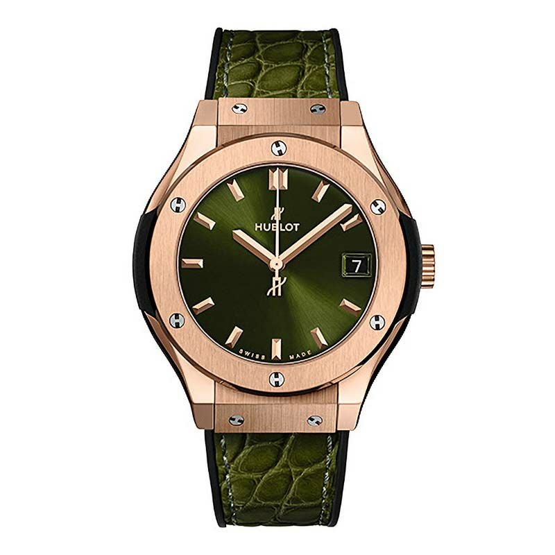 HUBLOT CLASSIC FUSION KING GOLD GREEN ウブロ クラシック