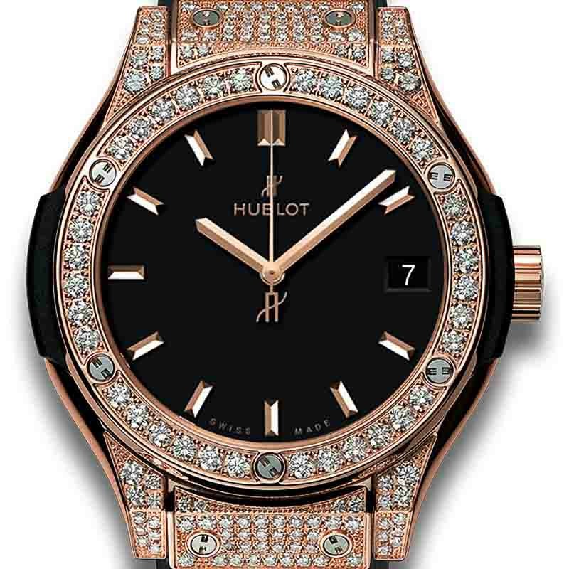 HUBLOT CLASSIC FUSION KING GOLD PAVE ウブロ クラシック