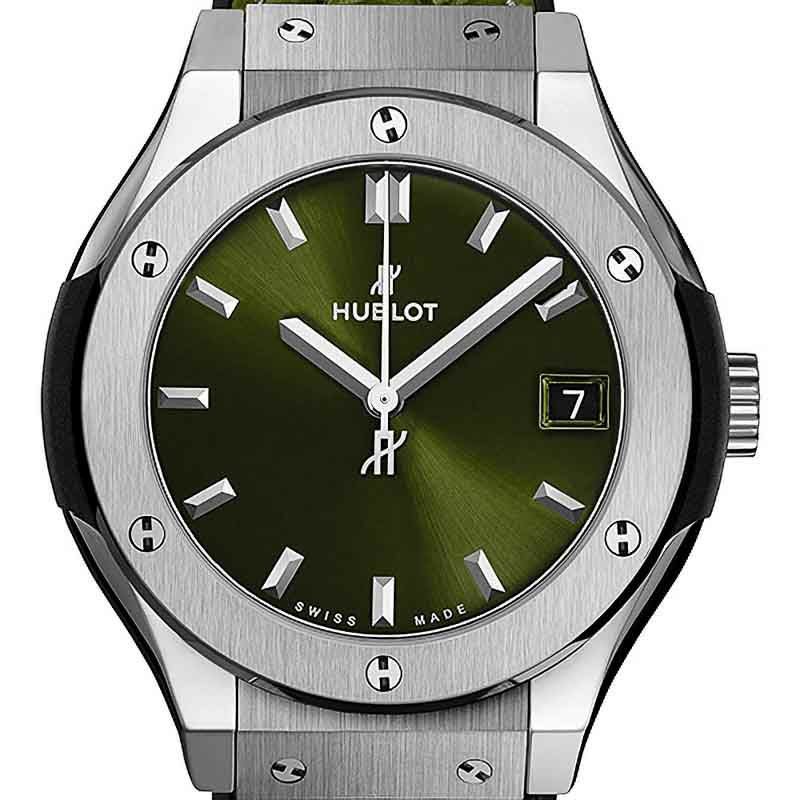 HUBLOT CLASSIC FUSION TITANIUM GREEN ウブロ クラシック・フュージョン チタニウム グリーン 581.NX.8970.LR
