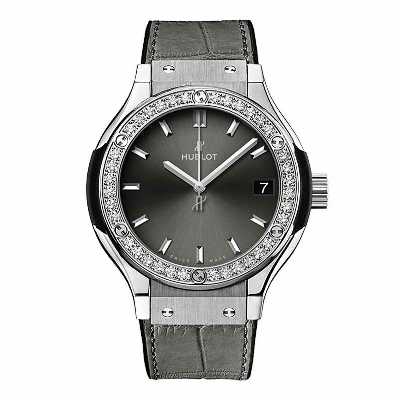 HUBLOT CLASSIC FUSION TITANIUM RACING GRAY DIAMONDS ウブロ