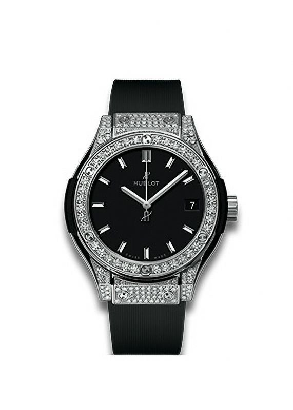 ウブロ クラシック フュージョン チタニウム パヴェ 581.NX.1171.RX.1704 クオーツ チタン レディース HUBLOT 【中古】 【時計】 HUBLOT CLASSIC FUSION TITANIUM PAVE ウブロ クラシック