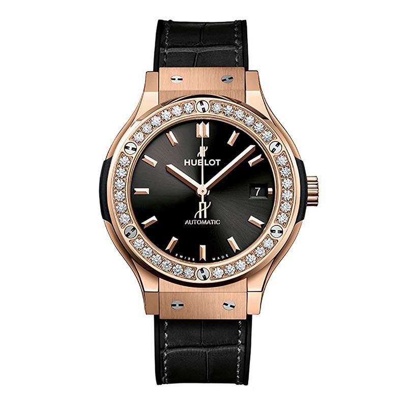 未使用！HUBLOT ウォールクロック クラシックフュージョン 壁掛け 置き時計 HUBLOT CLASSIC FUSION KING GOLD DIAMONDS ウブロ クラシック