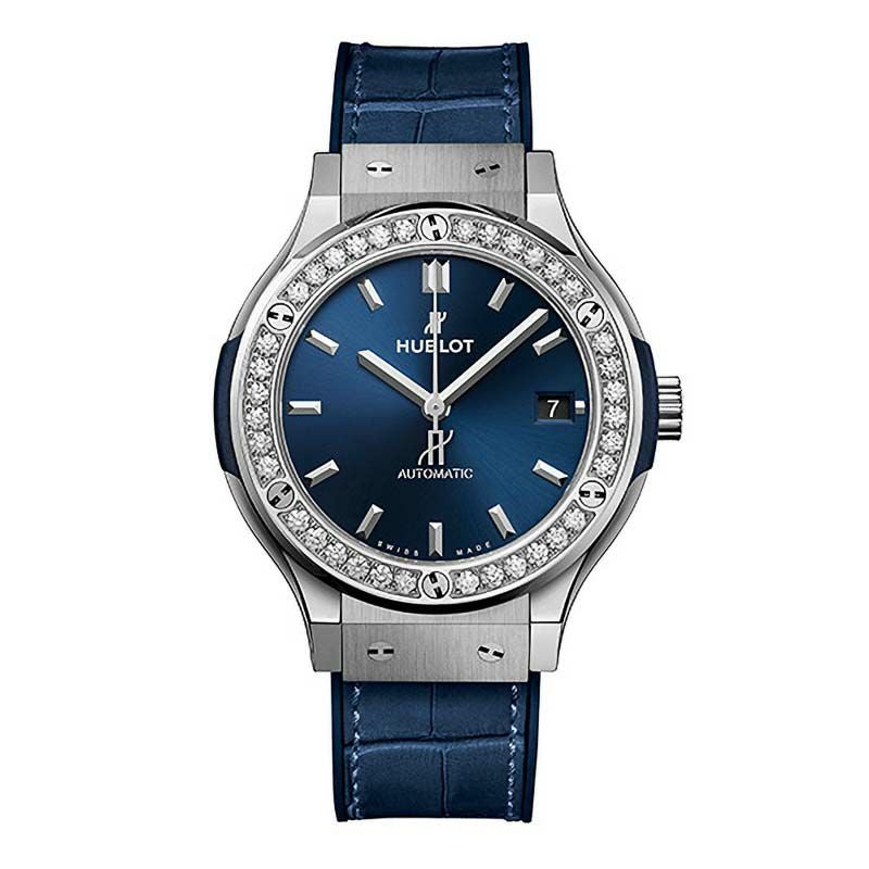 HUBLOT CLASSIC FUSION TITANIUM BLUE DIAMONDS ウブロ クラシック
