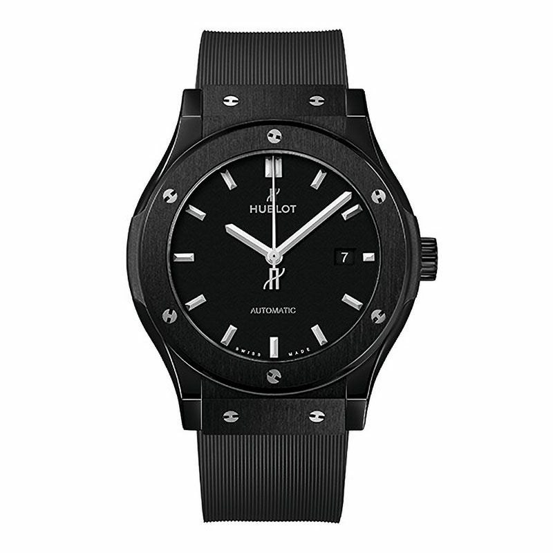 ☆良品★箱・保証書付き【HUBLOT】ウブロ クラシック フュージョン ブラックマジック ダイヤベゼル 581.CM.1171.LR.1104 レディース_662067【ev20】 HUBLOT（ウブロ） ☆良品☆箱・保証書付き【HUBLOT】ウブロ クラシック