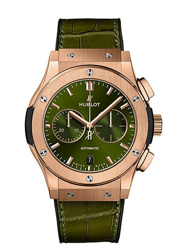 HUBLOT CLASSIC FUSION CHRONOGRAPH KING GOLD GREEN ウブロ クラシック・フュージョン クロノグラフ キングゴールド グリーン 541.OX.8980.LR