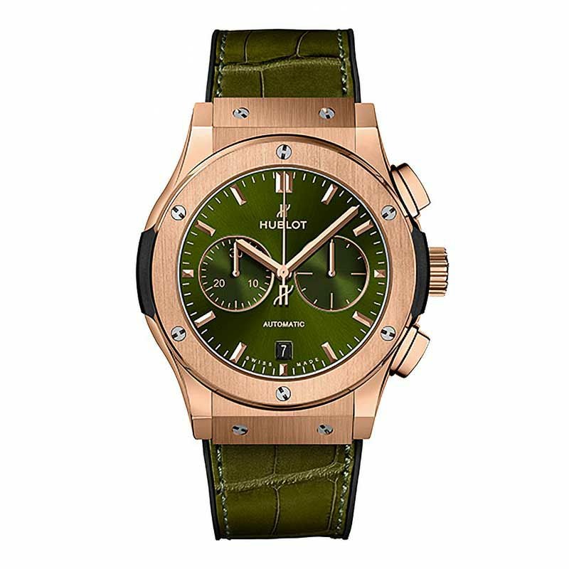 HUBLOT CLASSIC FUSION CHRONOGRAPH KING GOLD GREEN ウブロ クラシック・フュージョン クロノグラフ キングゴールド グリーン 541.OX.8980.LR