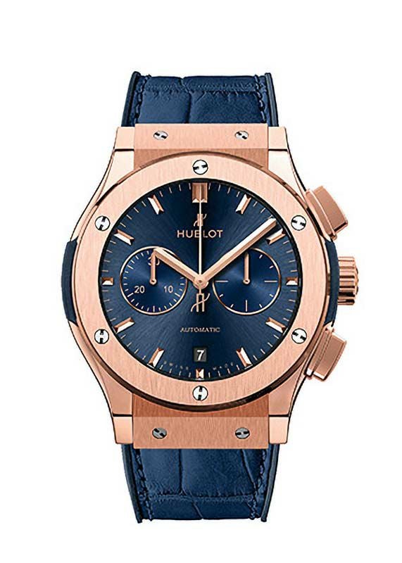 HUBLOT CLASSIC FUSION CHRONOGRAPH KING GOLD BLUE ウブロ クラシック