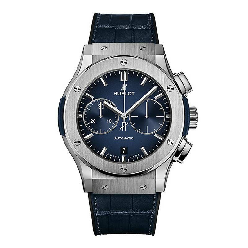 HUBLOT CLASSIC FUSION CHRONOGRAPH TITANIUM DEEP BLUE ウブロ