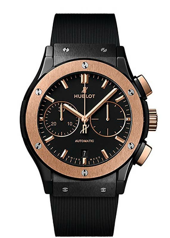 Sub14 パイロットクロノグラフゴールド ブラックダイヤル 200m防水 HUBLOT CLASSIC FUSION CHRONOGRAPH CERAMIC KING GOLD ウブロ
