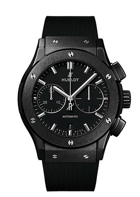 【美品】ウブロ【HUBLOT】クラシック フュージョン クロノグラフ ブラックマジック メンズウォッチ セラミック ラバーストラップ オートマティック 男性用腕時計 自動巻き 521.CM.1771.RX  CLASSI【中古】 HUBLOT CLASSIC FUSION CHRONOGRAPH BLACK MAGIC ウブロ クラシック