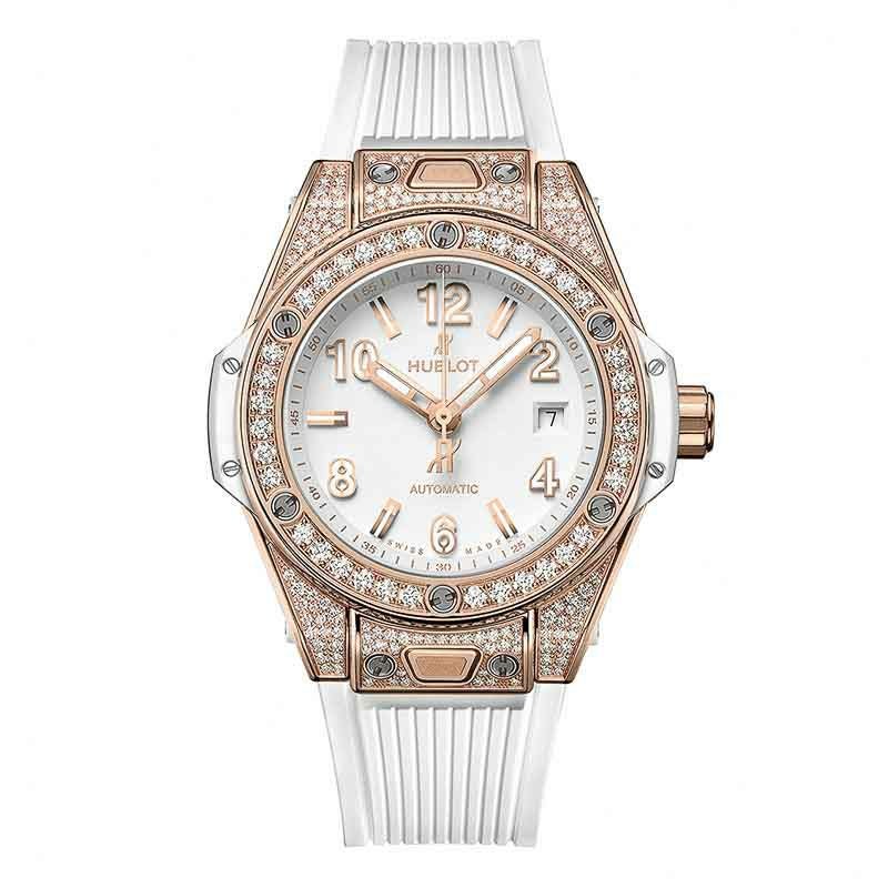 HUBLOT BIG BANG ONE CLICK KING GOLD WHITE PAVE ウブロ ビッグ・バン