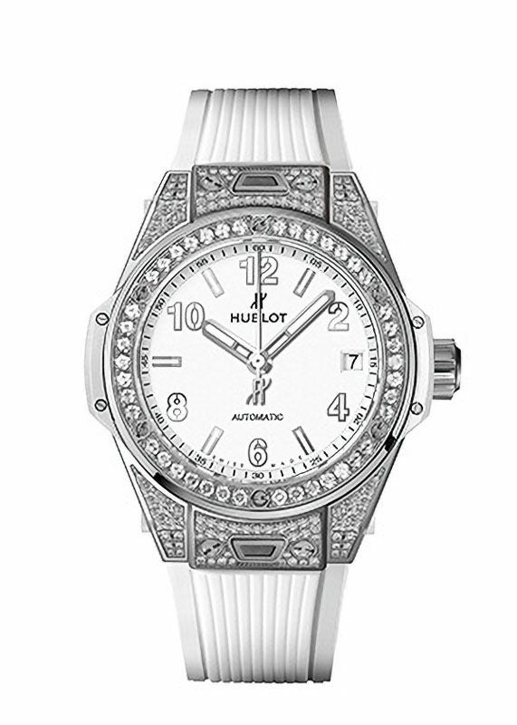 HUBLOT BIG BANG ONE CLICK STEEL WHITE PAVE ウブロ ビッグ・バン