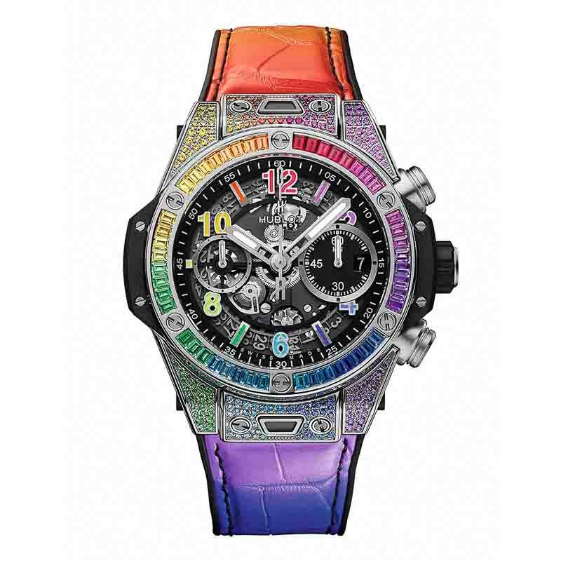 特大 超希少 レインボーチタニウムオーラ HUBLOT BIG BANG UNICO TITANIUM RAINBOW ウブロ ビッグ・バン ウニコ