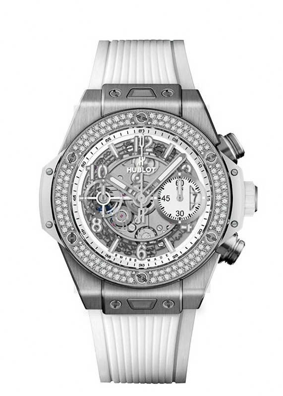 ウブロ HUBLOT ビッグバン ウニコ チタニウム ホワイトダイヤモンド 441.NE.2011.RW.1104 ホワイト チタン 自動巻き メンズ 腕時計 HUBLOT BIG BANG UNICO TITANIUM WHITE DIAMONDS ウブロ ビッグ・バン