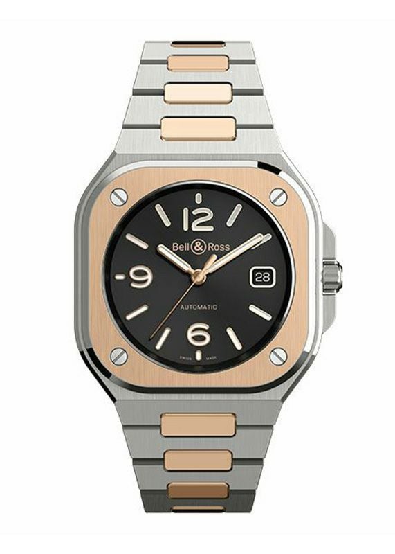 BELL & ROSS BR 05 BLACK STEEL & GOLD ベル＆ロス BR 05 ブラックスチール & ゴールド BR05A-BL-STPG/SSG
