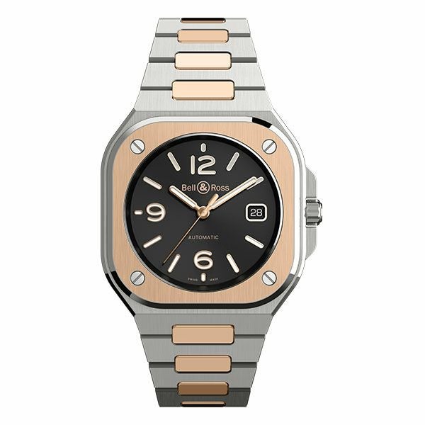 BELL & ROSS BR 05 BLACK STEEL & GOLD ベル＆ロス BR 05 ブラックスチール & ゴールド BR05A-BL-STPG/SSG