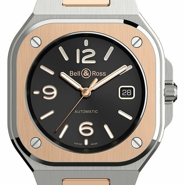 BELL & ROSS BR 05 BLACK STEEL & GOLD ベル＆ロス BR 05 ブラックスチール & ゴールド BR05A-BL-STPG/SSG