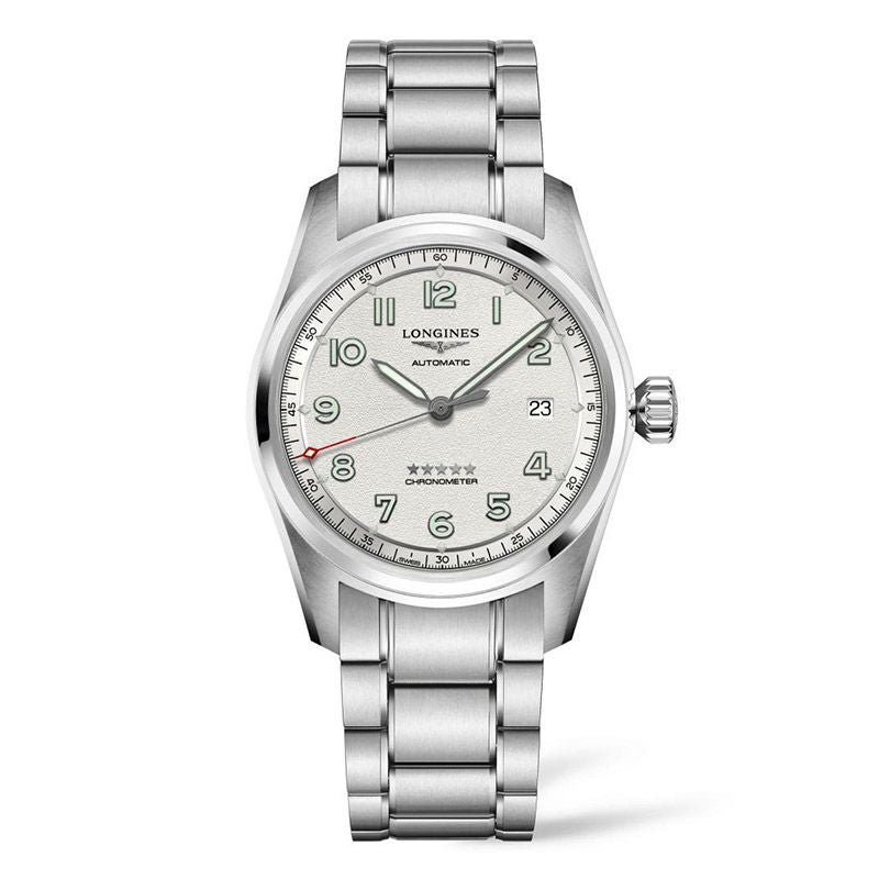 LONGINES ロンジン スピリット L3.810.4 100m防水 デイト シルバー SS ステンレス メンズ 自動巻き【6ヶ月保証】【腕時計】【中古】 LONGINES SPIRIT ロンジン スピリット L3.810.4.73.6｜正規取り扱い