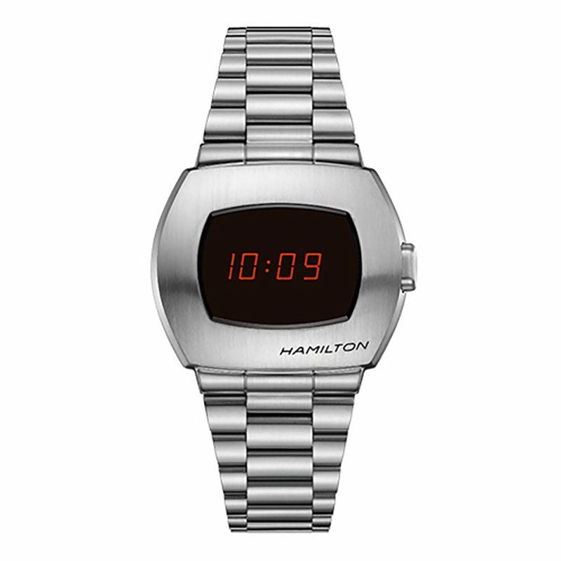 【新品電池 稼働】HAMILTON バグリー H124510 クォーツ スモセコ HAMILTON PSR DIGITAL QUARTZ ハミルトン PSR デジタル クオーツ