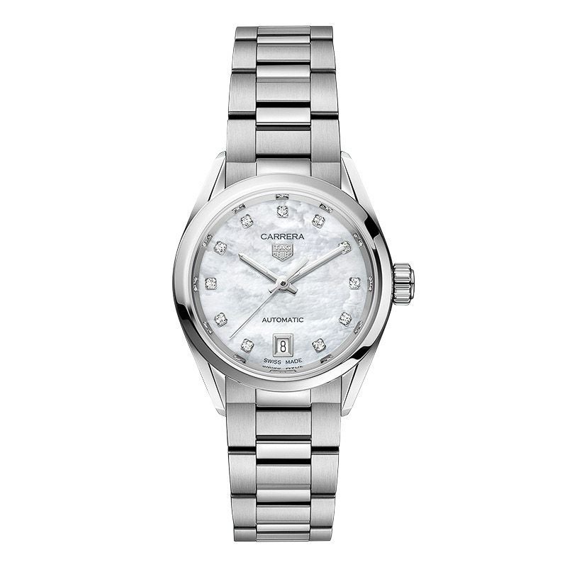 中古 タグ ホイヤー TAG HEUER WBN2412.BA0621 ホワイトシェル /ダイヤモンド レディース 腕時計 WBN2412.BA0621 ホワイトシェル TAG Heuer（タグホイヤー）カレラ