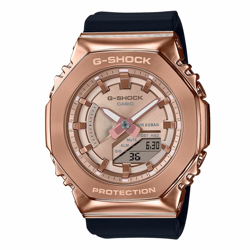 稼働美品 G-SHOCK レディース腕時計 ローズゴールド GM-S2100PG G-SHOCK ANALOG-DIGITAL WOMEN ジーショック アナログデジタル