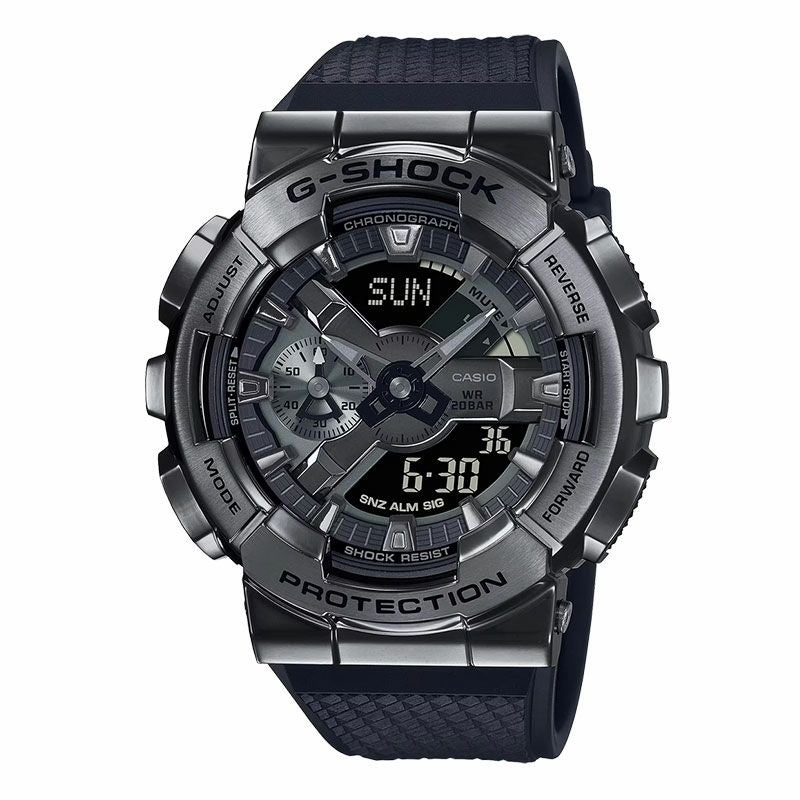G-SHOCK デジタル腕時計 シルバー/ブラック GM-110 G-SHOCK Metal Covered シルバー GM-110-1AJF メンズ 腕時計 アナデジ