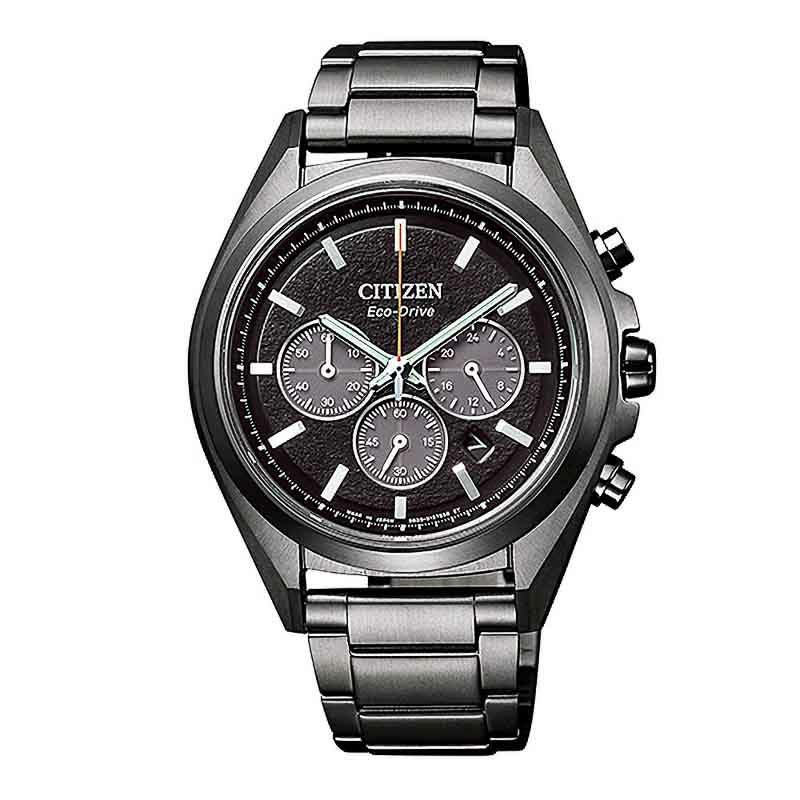 【腕時計】CITIZEN ブラックチタン クロノグラフ CA4394-54E ATTESA Eco Drive Chronograph アテッサ エコ・ドライブ クロノグラフ