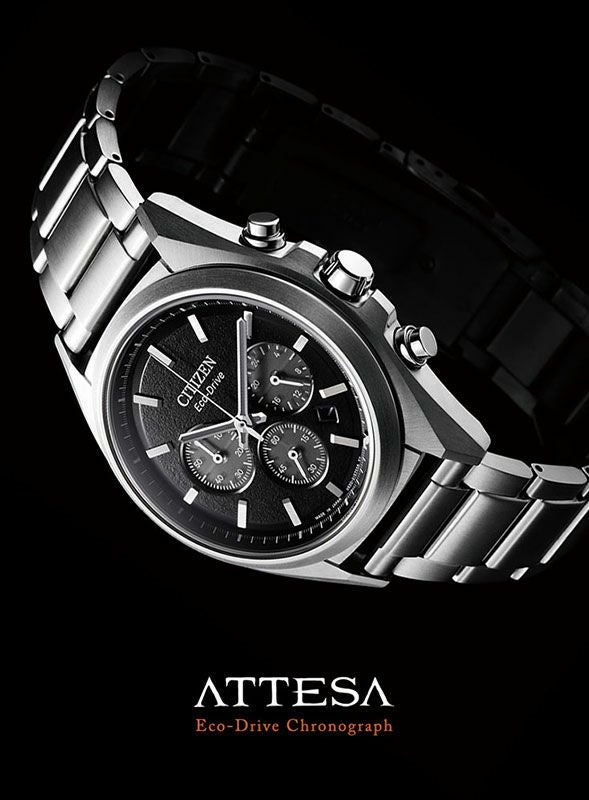 【腕時計】CITIZEN ブラックチタン クロノグラフ CA4394-54E ATTESA Eco Drive Chronograph アテッサ エコ・ドライブ クロノグラフ