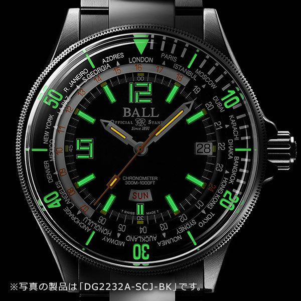 BALL Watch Engineer Master II Diver World Time ボールウォッチ エンジニアマスターII ダイバー ワールドタイム DG2232A-SCJ-BE