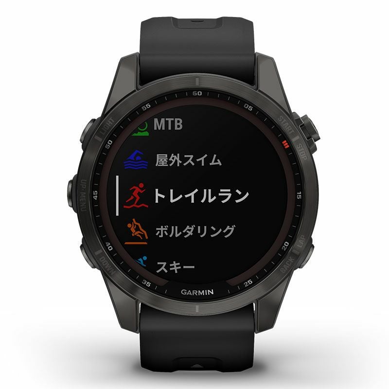 GARMIN fenix 7S Sapphire Dual Power Ti Carbon Gray DLC / Black