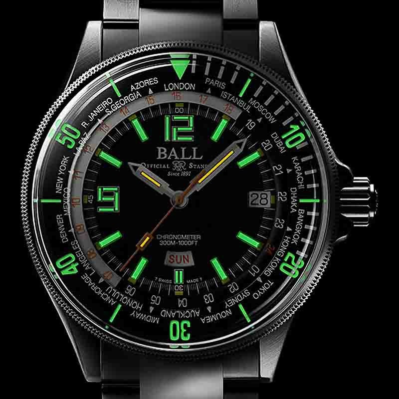 BALL WATCH DIVER WORLD TIME ボール ウォッチ ダイバー ワールド