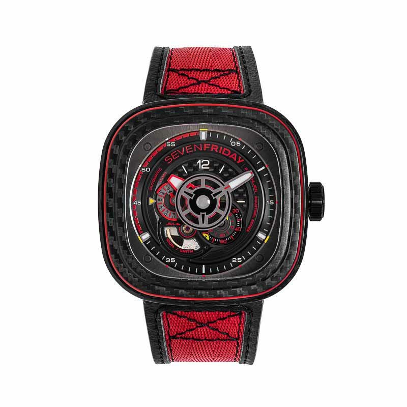 SEVENFRIDAY ENGINE RED CARBON セブンフライデー エンジン レッド カーボン P3C/04