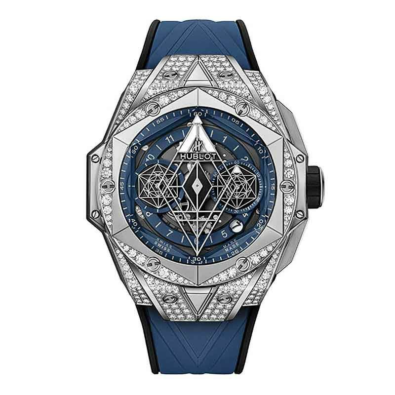HUBLOT BIG BANG UNICO SANG BLEU II TITANIUM BLUE PAVE ウブロ