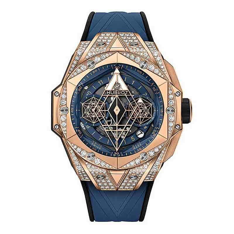 HUBLOT BIG BANG UNICO SANG BLEU II KING GOLD BLUE PAVE ウブロ ビッグ・バン ウニコ サンブルー II  キングゴールド ブルー パヴェ 418.OX.5108.RX.1604.MXM20
