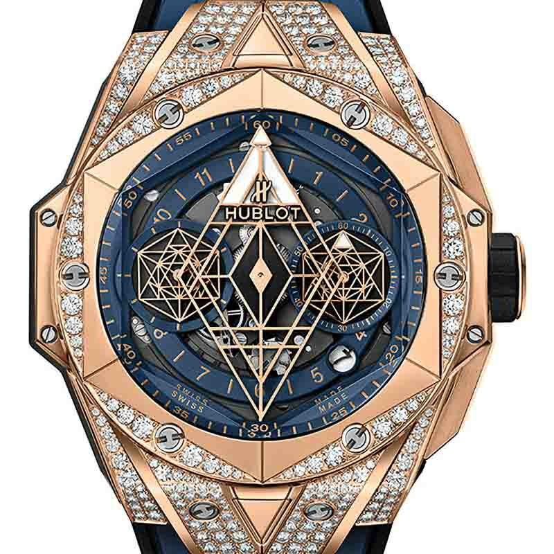 HUBLOT BIG BANG UNICO SANG BLEU II KING GOLD BLUE PAVE ウブロ ビッグ・バン ウニコ サンブルー II  キングゴールド ブルー パヴェ 418.OX.5108.RX.1604.MXM20