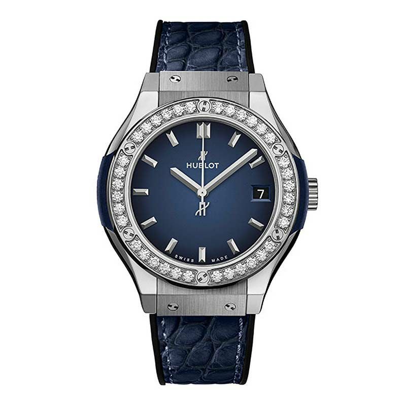 HUBLOT CLASSIC FUSION TITANIUM DEEP BLUE DIAMONDS ウブロ